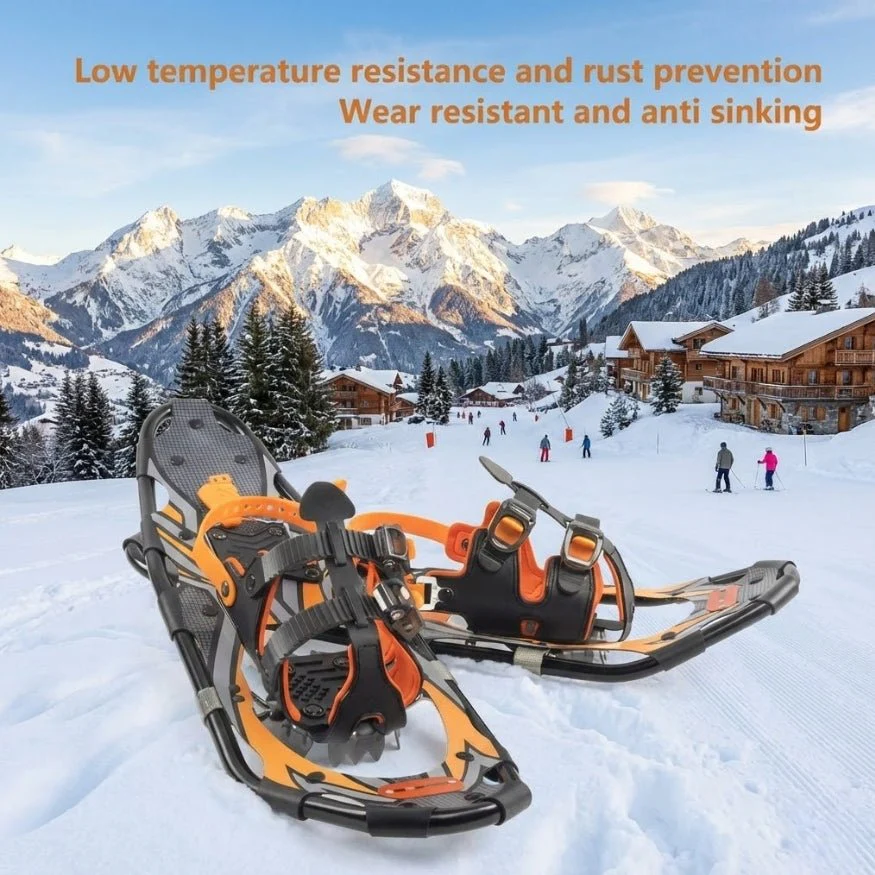 Lightweight All-Terrain Snowshoes for Adults – Complete 9-Piece Winter Hiking Set with Adjustable Trekking Poles, Snow Baskets & Carry Bag – Durable & Cold Resistant Gear for Men and Women - Image 2