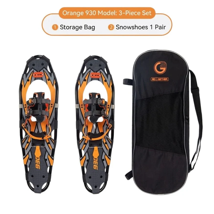 Lightweight All-Terrain Snowshoes for Adults – Complete 9-Piece Winter Hiking Set with Adjustable Trekking Poles, Snow Baskets & Carry Bag – Durable & Cold Resistant Gear for Men and Women - Image 8