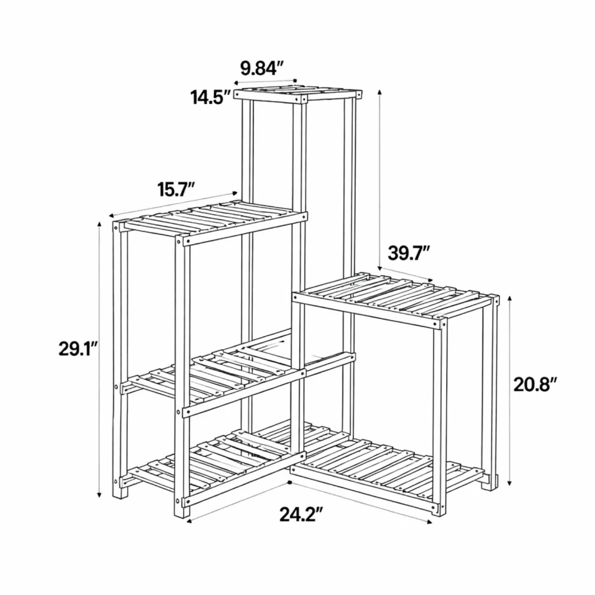 The Arboretum Corner Stand | Tiered Botanical Display - Image 6