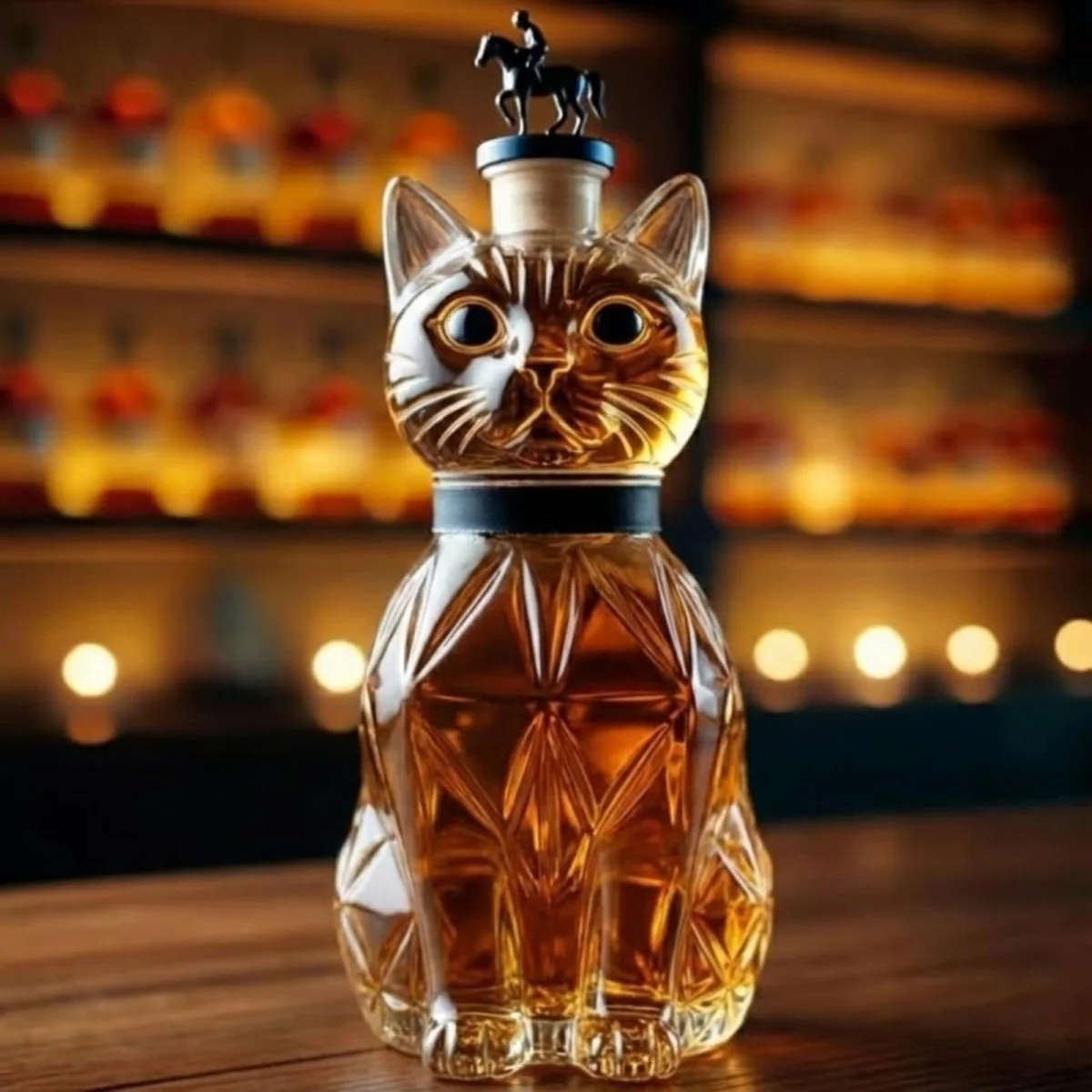 Pixel Cat Whiskey Bourbon Decanter Bottle - Image 2