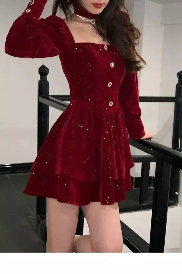 Deana Velvet Dress - Image 3