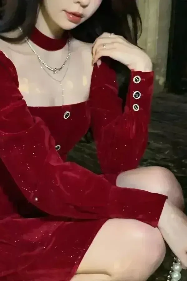 Deana Velvet Dress - Image 5