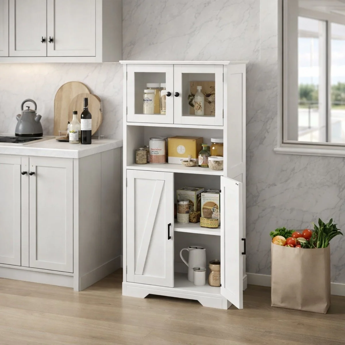 The Hudson Larder | Farmhouse Coffee Bar &amp; Display Hutch - Image 4