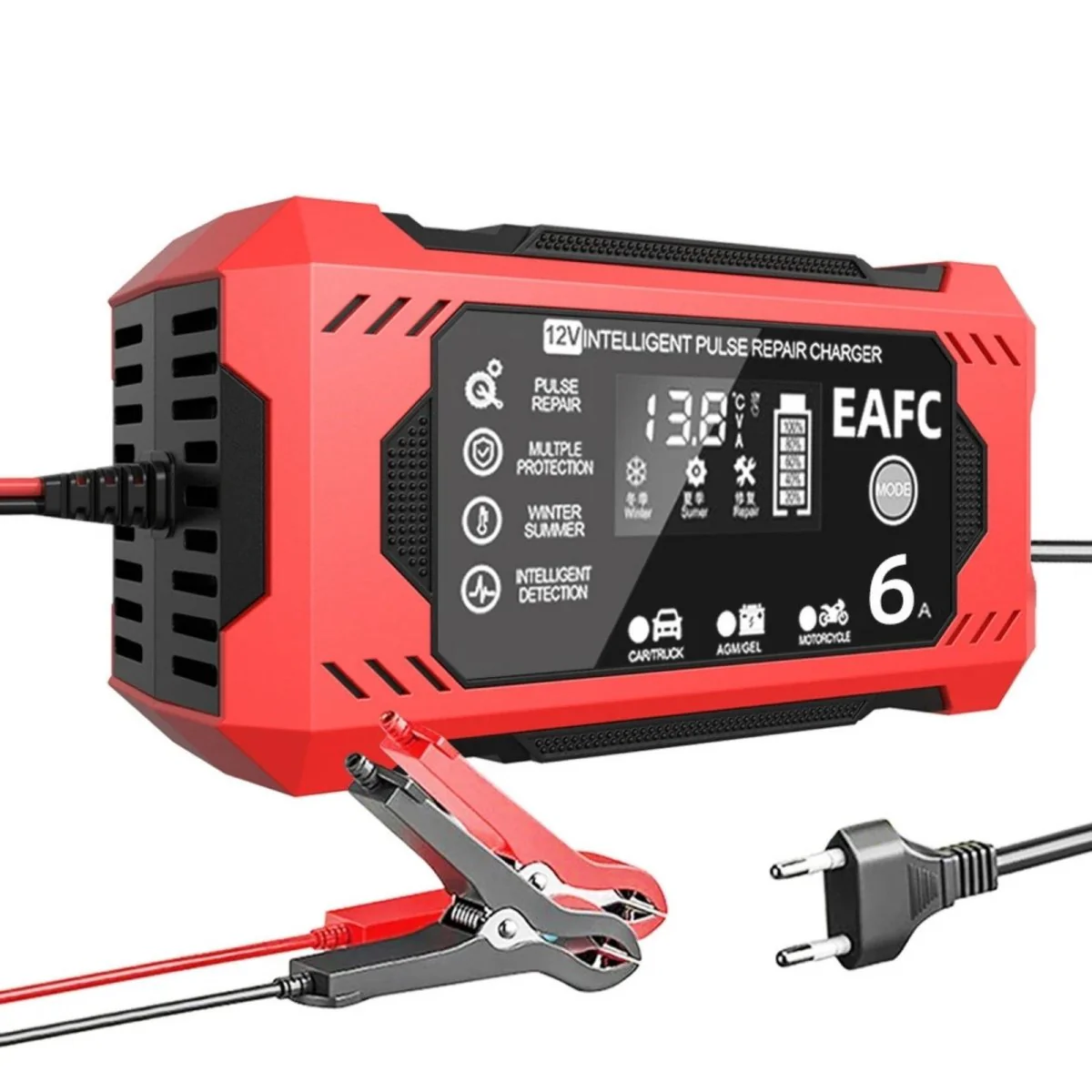 12V Smart Car Battery Charger & Maintainer with Pulse Repair Mode for AGM, Gel, Lead-Acid Batteries | 6 Amp Automotive Trickle Charger for Cars, Trucks, Motorcycles by Kouvr - Image 2