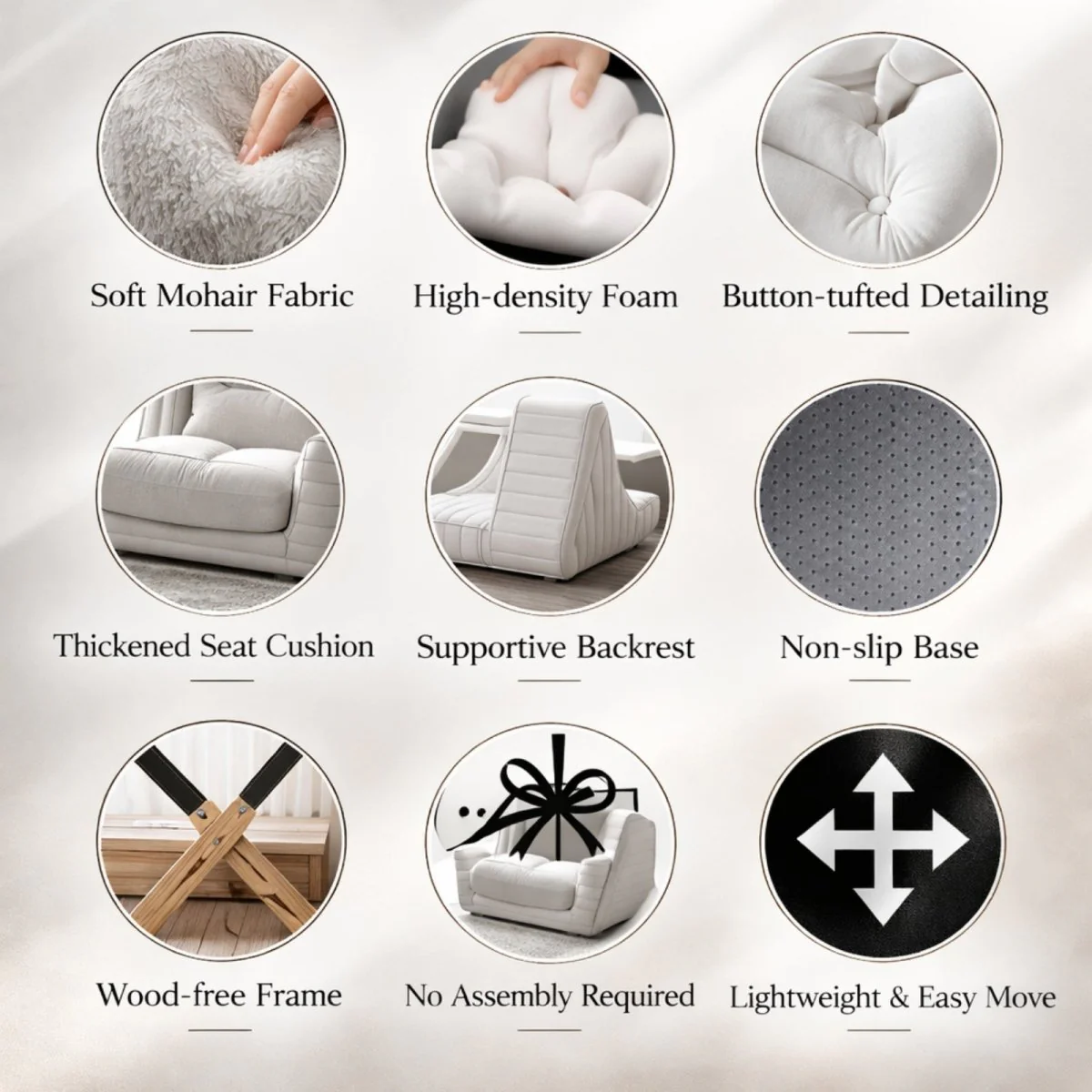 The Dune Low-Profile Lounge | Tufted Mohair Floor Sofa - Image 21