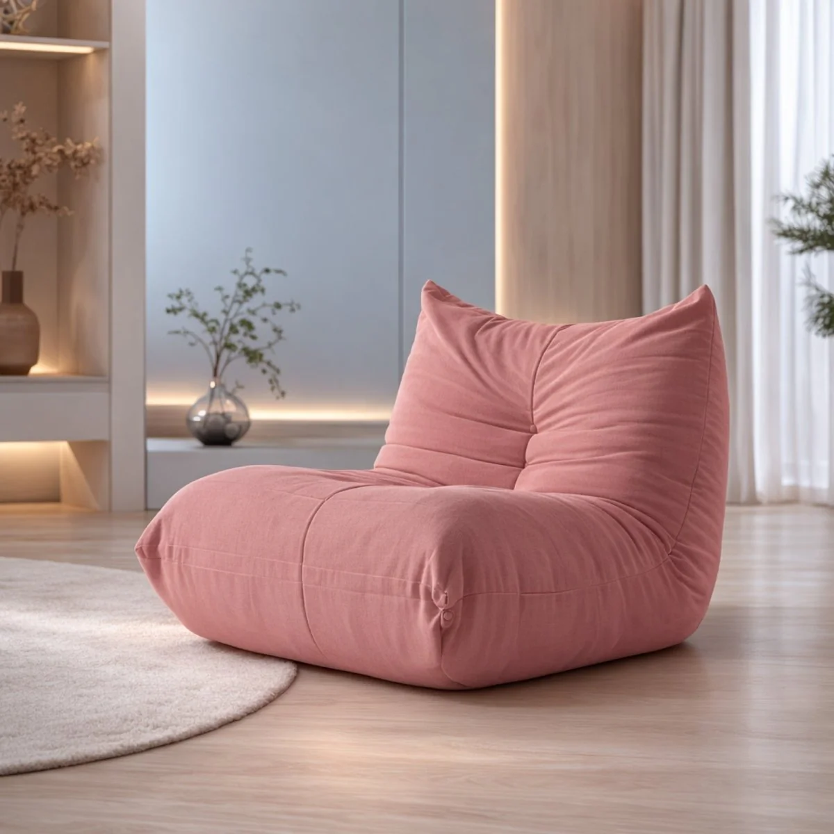 The Dune Low-Profile Lounge | Tufted Mohair Floor Sofa - Image 8