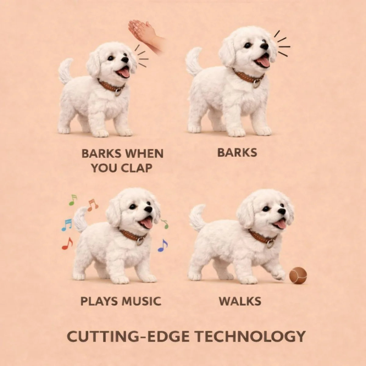 Interactive Robot Puppy – Lifelike Maltese That Walks & Barks - Image 4