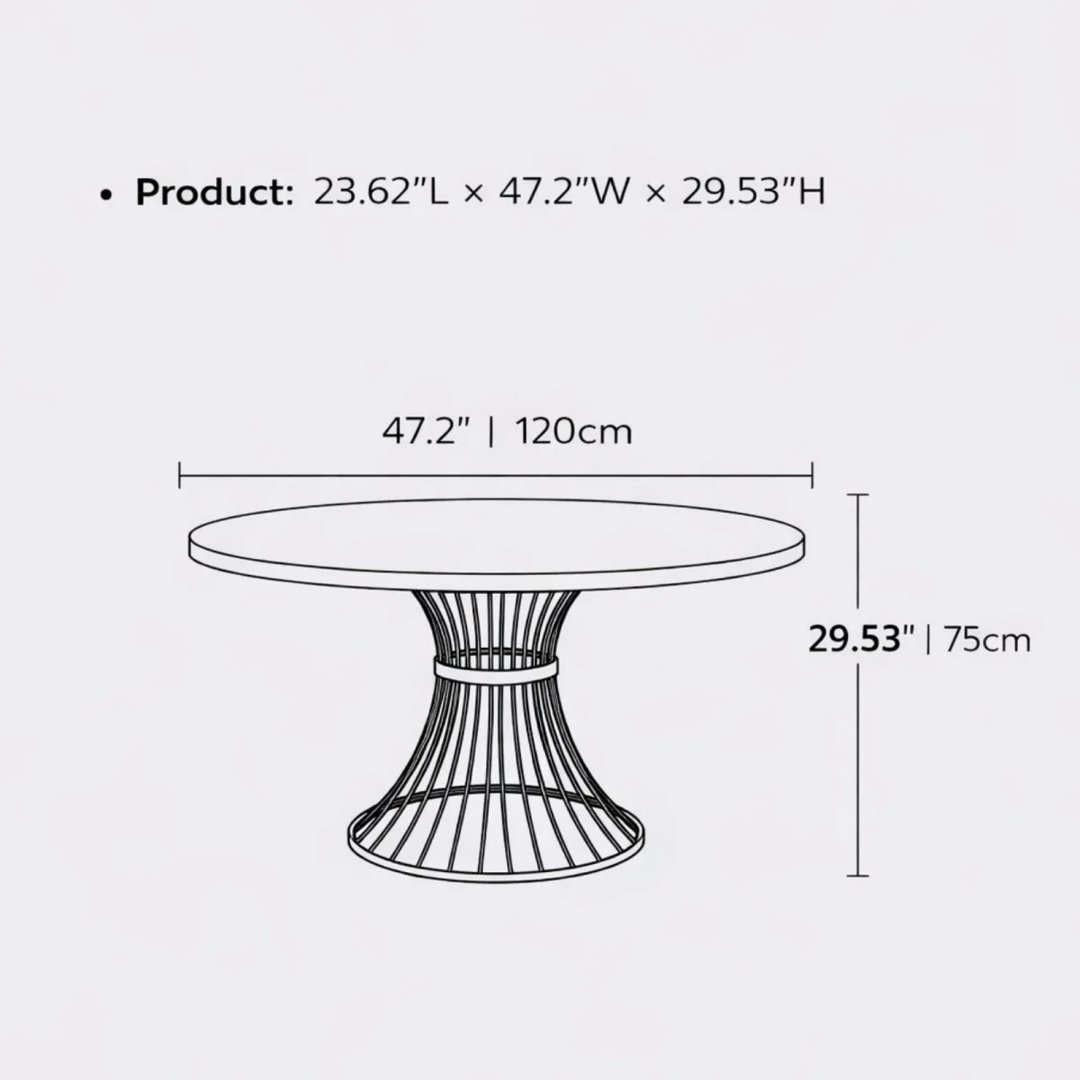 Tribesigns Round Dining Table for 4-6 People, 47-Inch Farmhouse Dinning Room Table Circle Kitchen Table, Industrial Dinner Table - Image 9