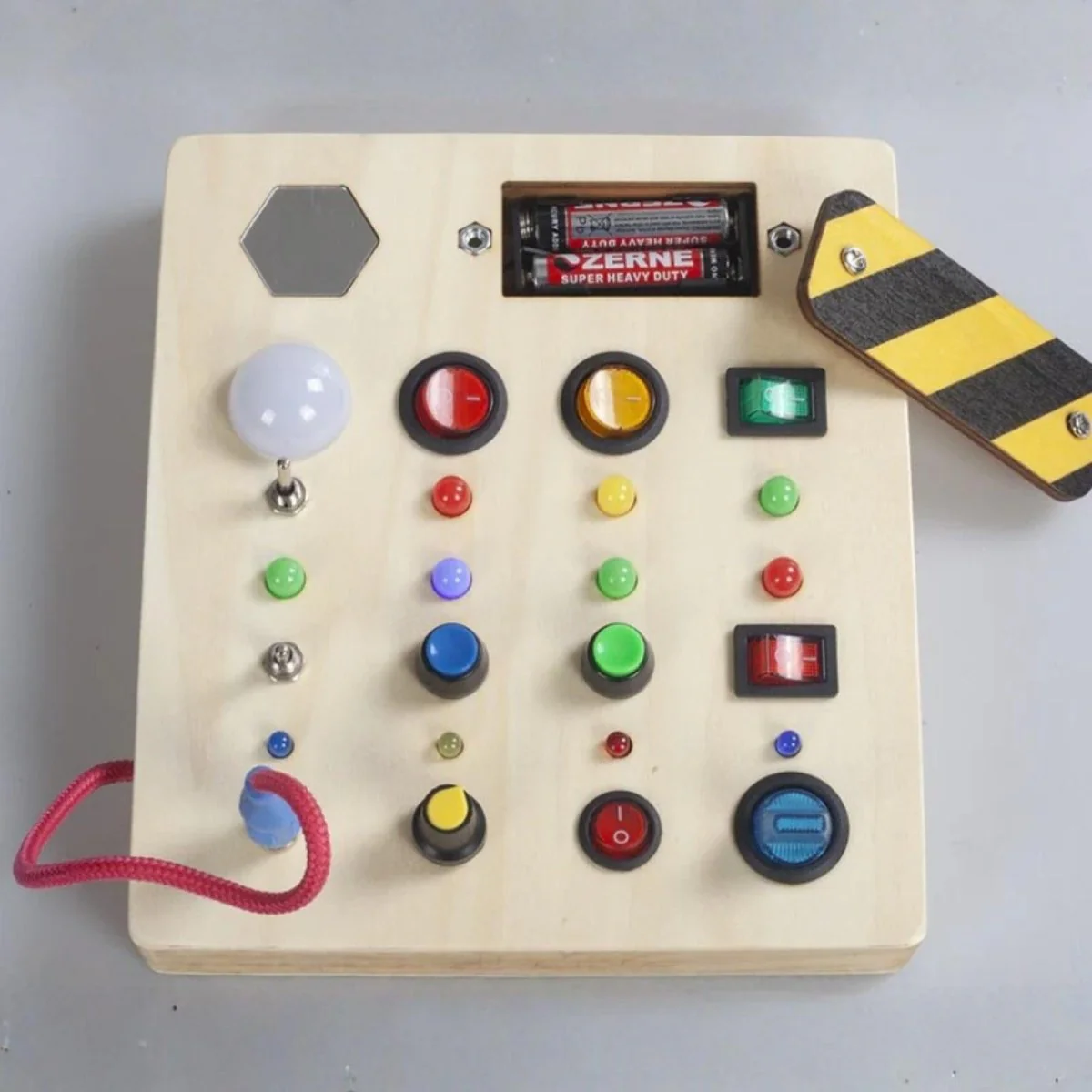 Montessori Busy Board with Lights and Switches - Image 4