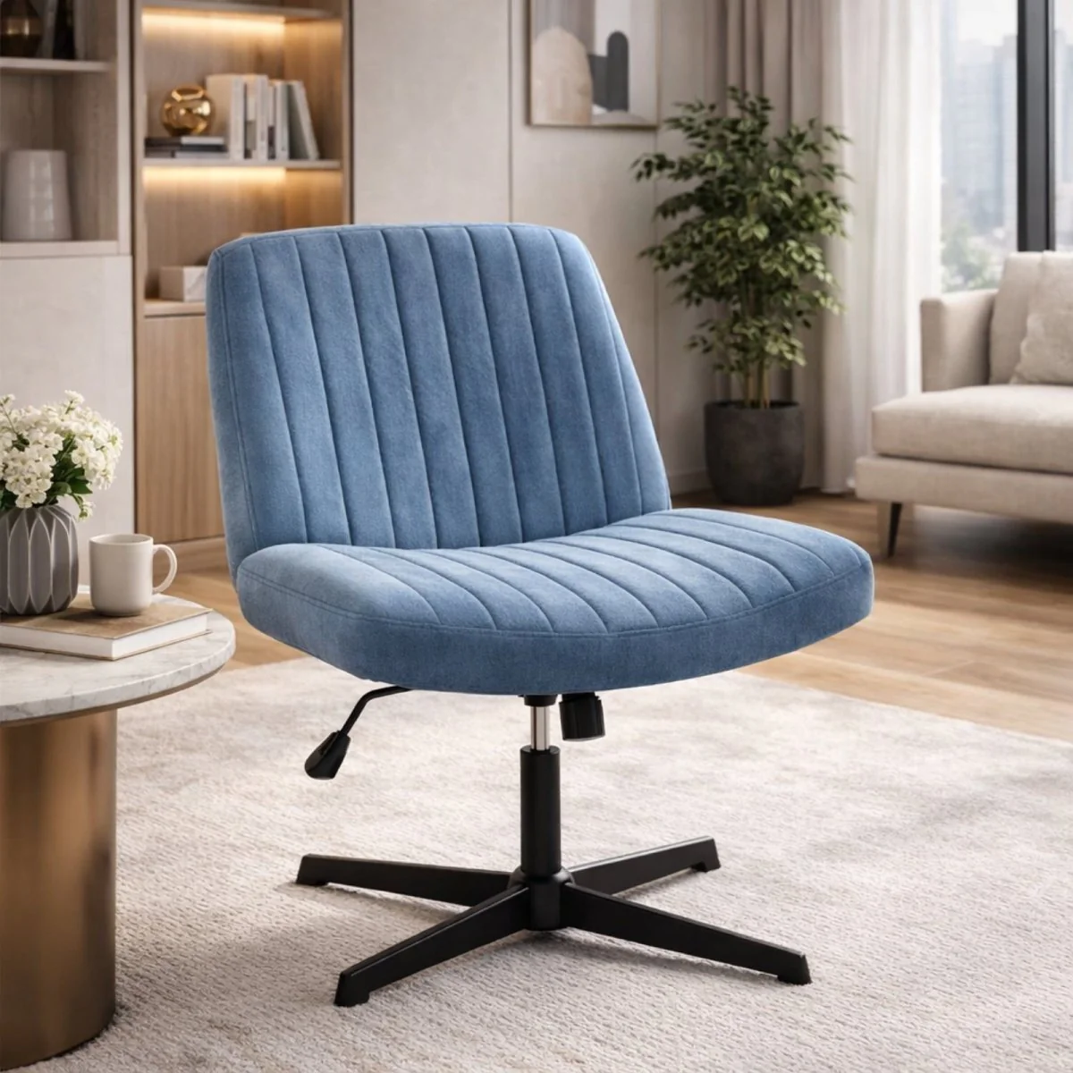 The Kova Cross-Legged Chair | Wide-Seat Swivel Sanctuary - Image 7