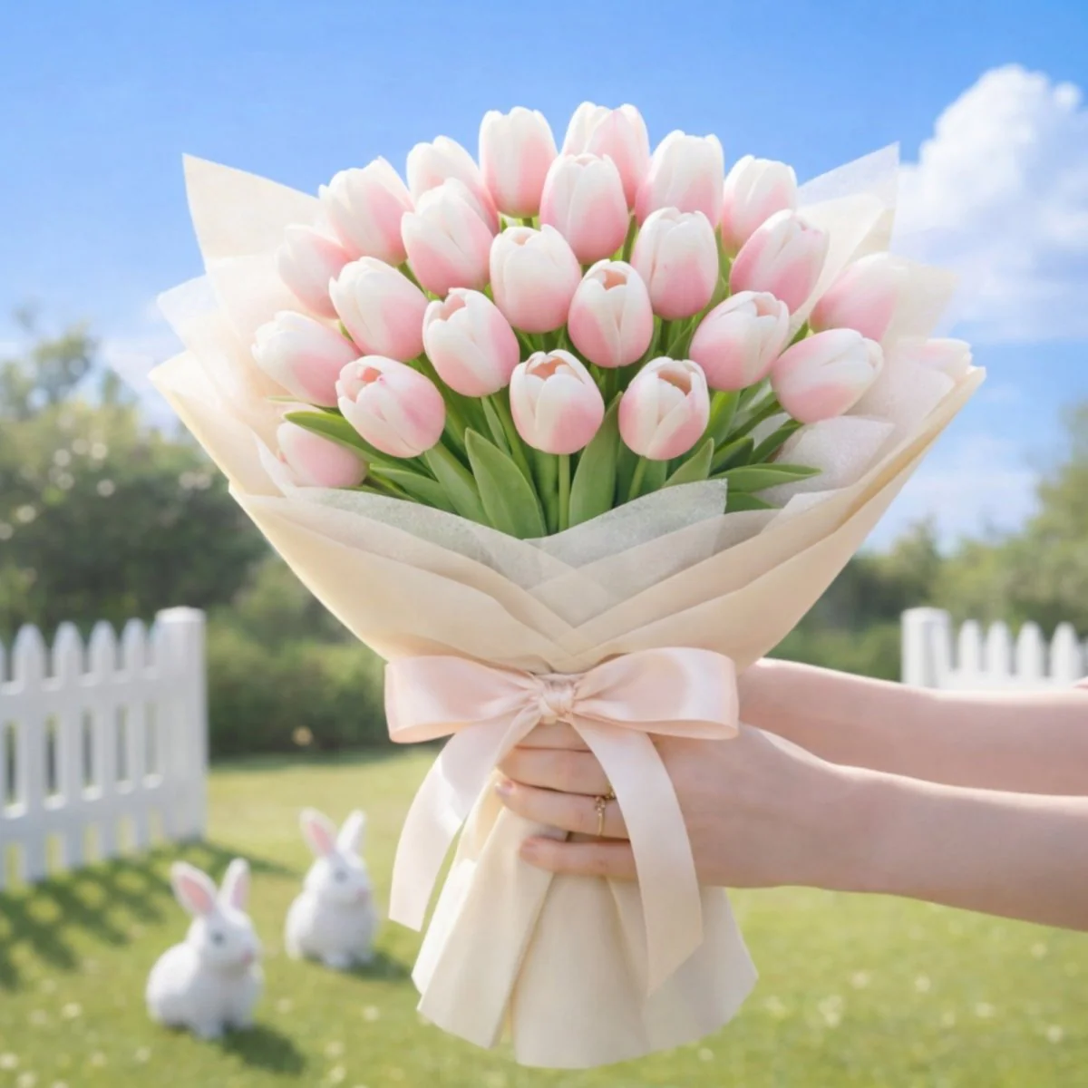 Premium Real-Touch Tulip Bouquet - Fresh Spring Flower Arrangement for Mother's Day, Birthdays & Home Decor - Hand-Tied Luxury Silk Tulips - Image 10