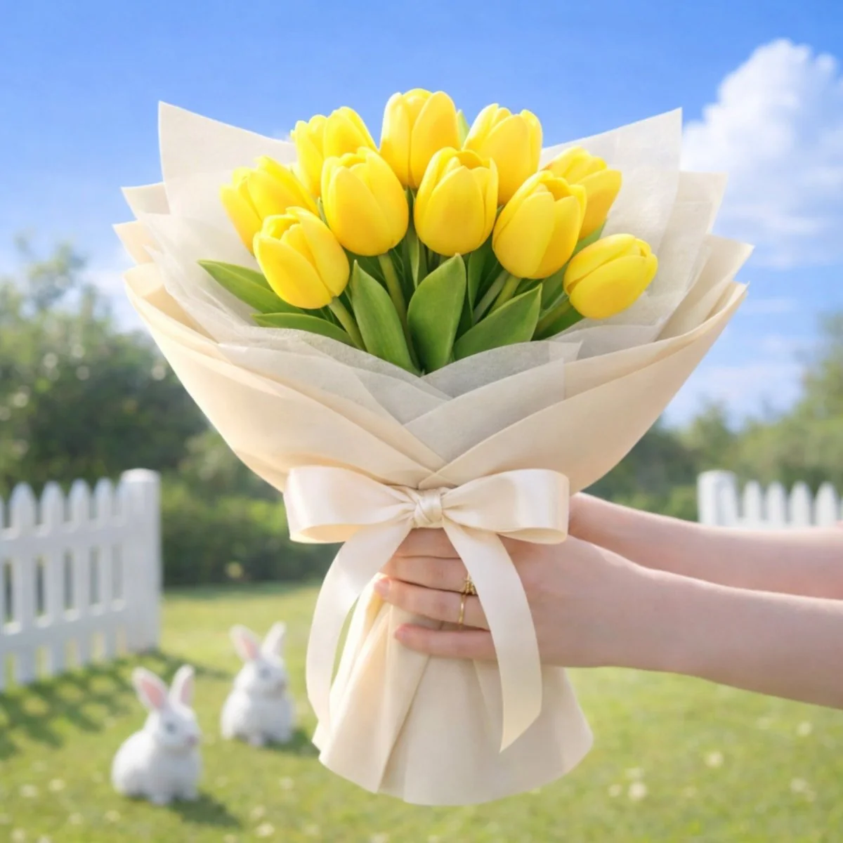 Premium Real-Touch Tulip Bouquet - Fresh Spring Flower Arrangement for Mother's Day, Birthdays & Home Decor - Hand-Tied Luxury Silk Tulips - Image 17