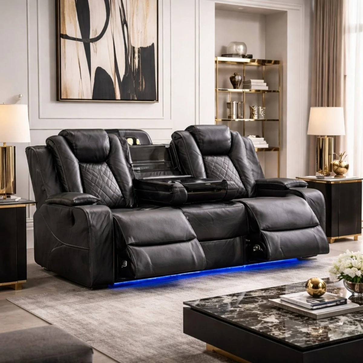 The Maverick Cinema Console | Smart Power Reclining Loveseat - Image 3