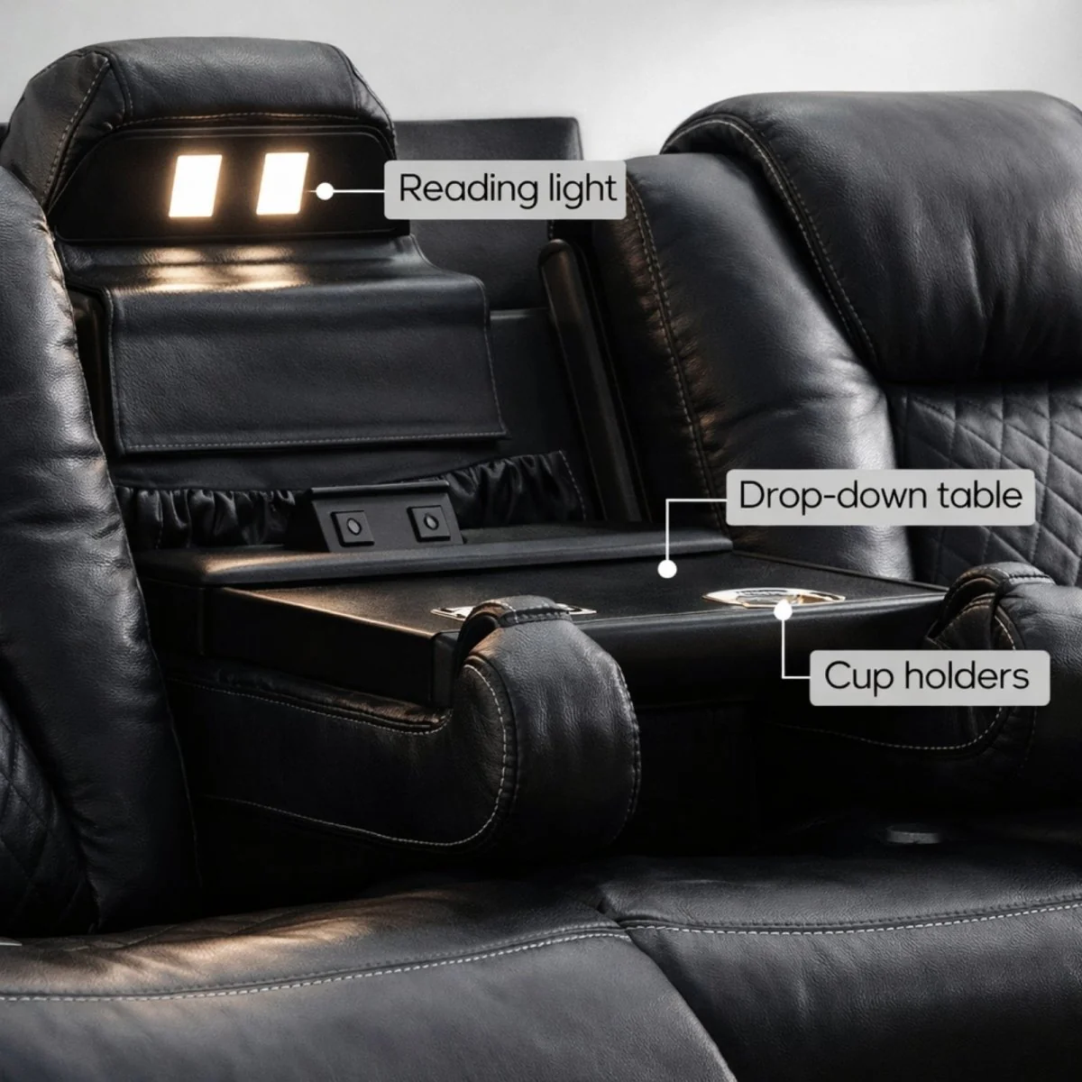 The Maverick Cinema Console | Smart Power Reclining Loveseat - Image 7