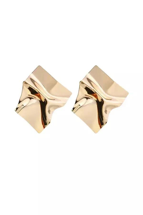 Max Crinkled Statement Earrings - Image 6