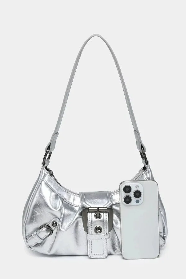 Sage Buckle Shoulder Bag - Image 9