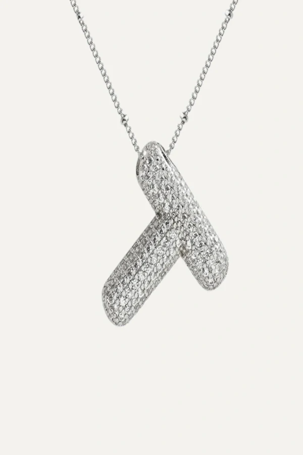 Savannah Diamond Bubble Letter Necklace - Image 46