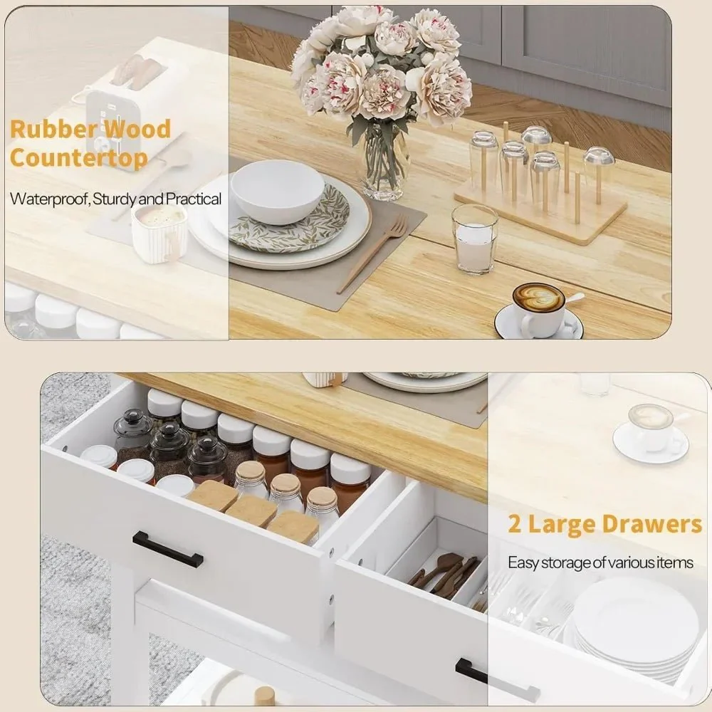 Smart Kitchen Island with Power Outlets - Image 6